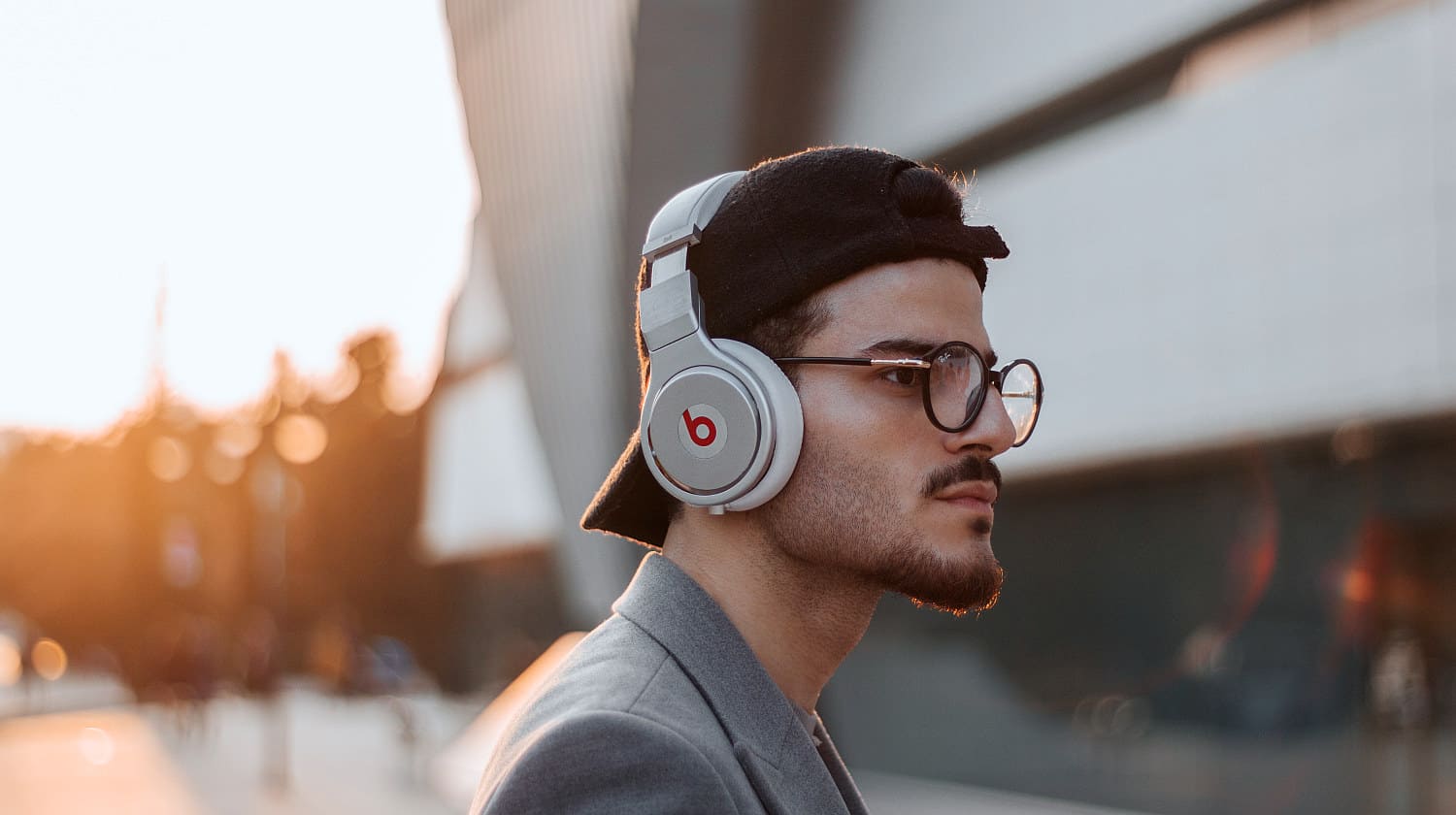 Feature | Bearded man wearing headphone | Top Reviewed Wireless Headphones on Amazon